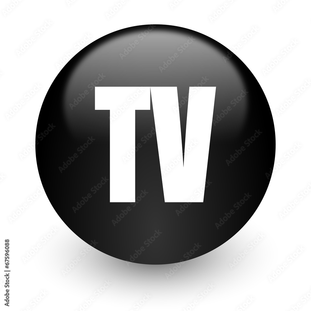 tv black glossy internet icon tv black glossy internet icon