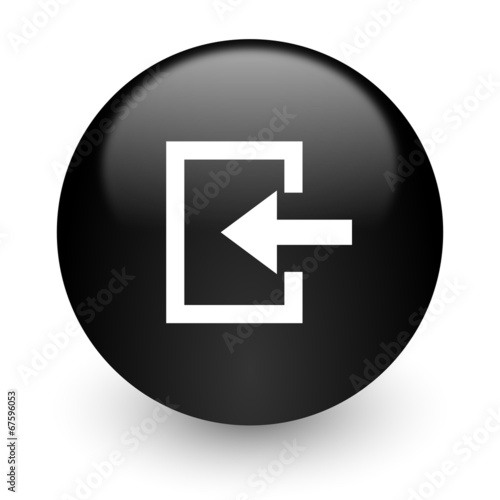 Free Download enter black glossy internet icon - GFXLoad