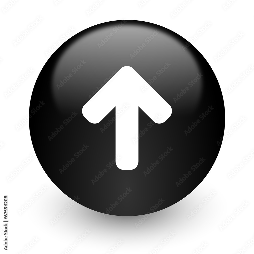 up arrow black glossy internet icon up arrow black glossy internet icon
