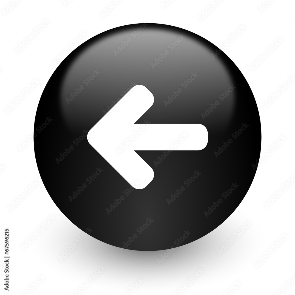 left arrow black glossy internet icon left arrow black glossy internet icon