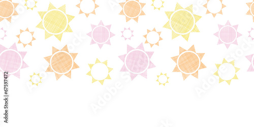 Abstract textile colroful suns geometric horizontal seamless