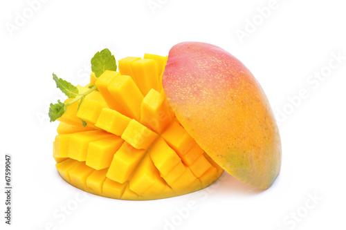 Mango fruit isolated on white background