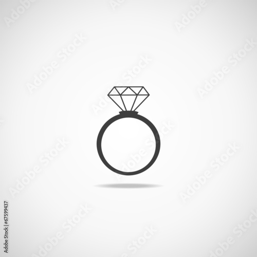 Wedding rings vector icon. Wedding invitation.