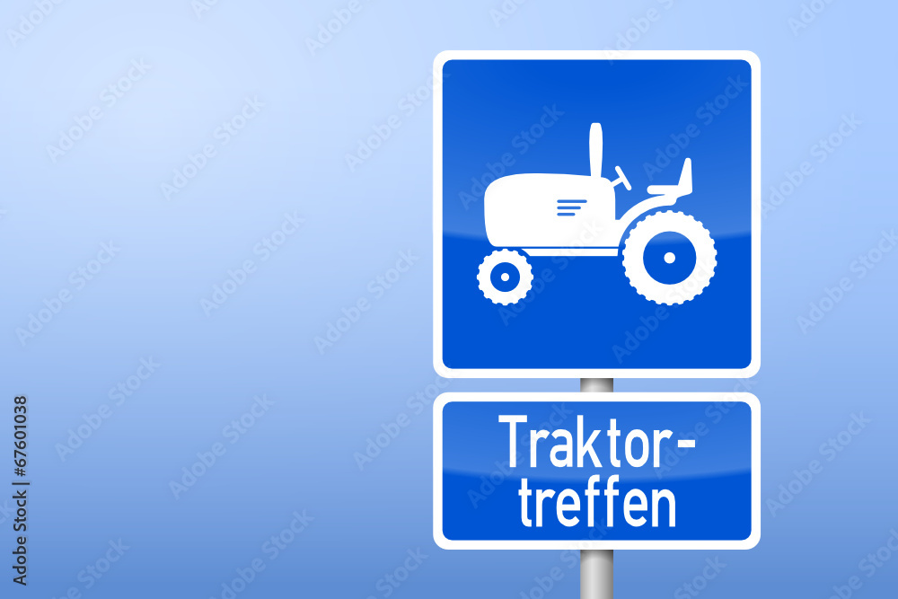 verkehrszeichen eckig blau traktor-treffen I verkehrszeichen eckig blau traktor-treffen I