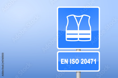 verkehrszeichen viereckig warnwesten norm I