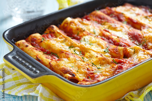 Cannelloni with meat photo