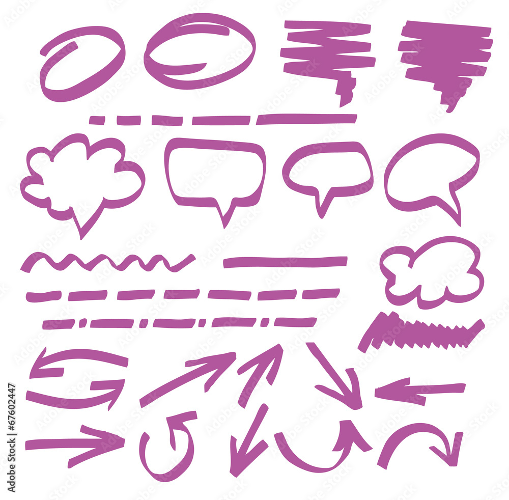 Highlighter elements vetor illustration Highlighter elements vetor illustration