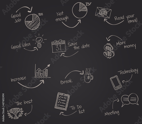 Icones Ardoise Business