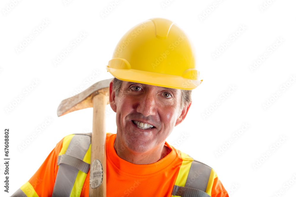 Construction worker isolated Construction worker isolated