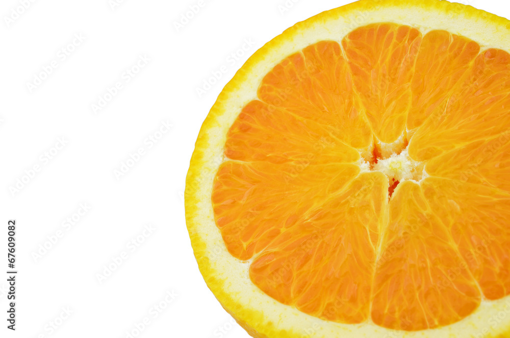 Fresh and juicy sliced Orange on white background. Clipping Path Fresh and juicy sliced Orange on white background. Clipping Path