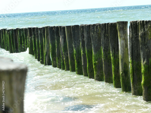 Wellenbrecher - Holzstämme... photo