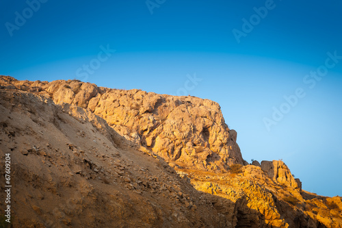 Quarry rocks and sky