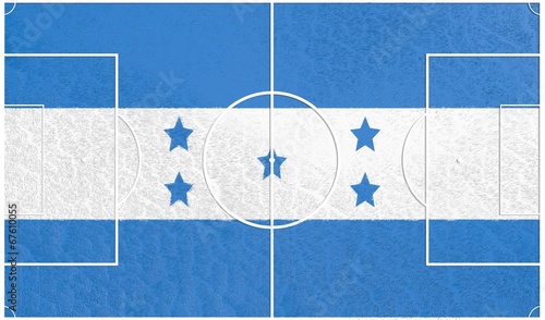 football field textured by honduras national flag