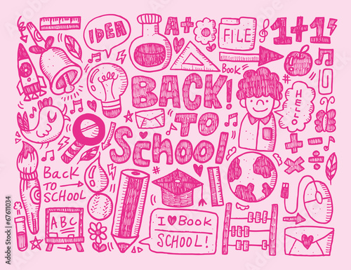 doodle back to school background