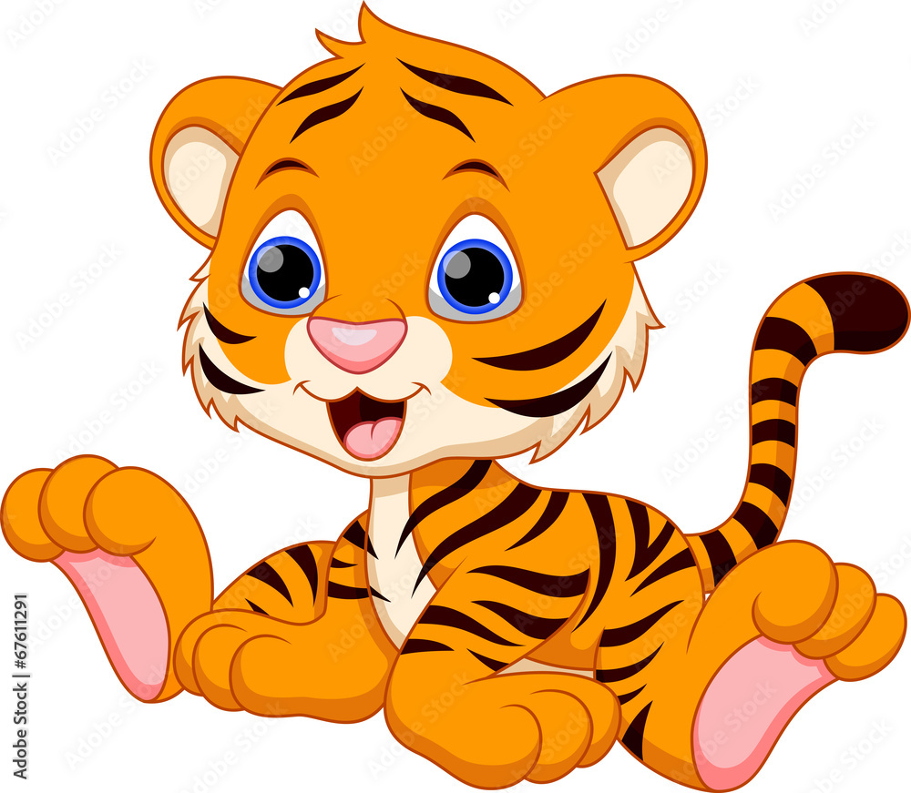Cute baby tiger cartoon Cute baby tiger cartoon