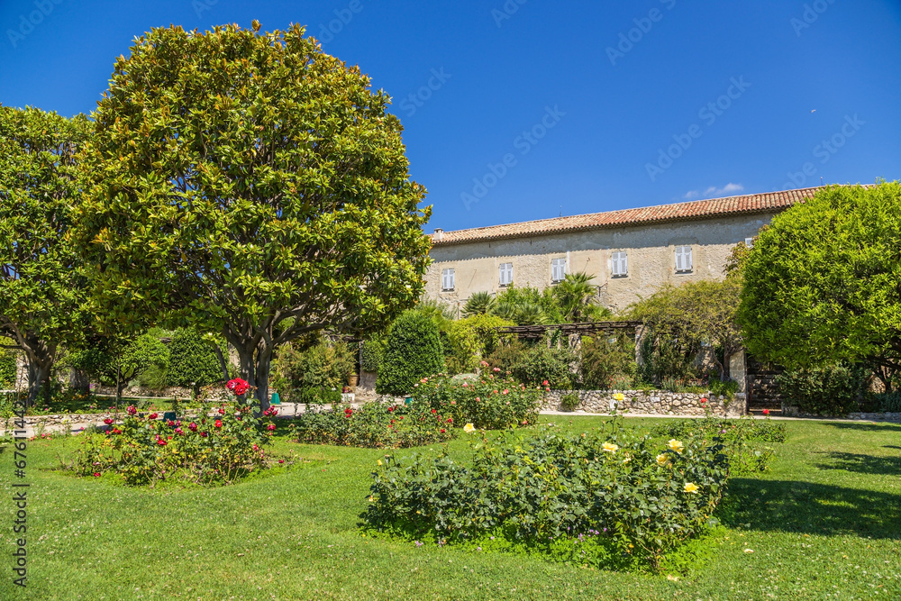Nice, France. Garden of the monastery of Notre Dame de Simie