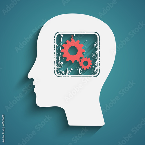 Human head silhouette