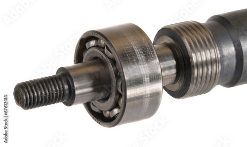 Ball bearings on an axle