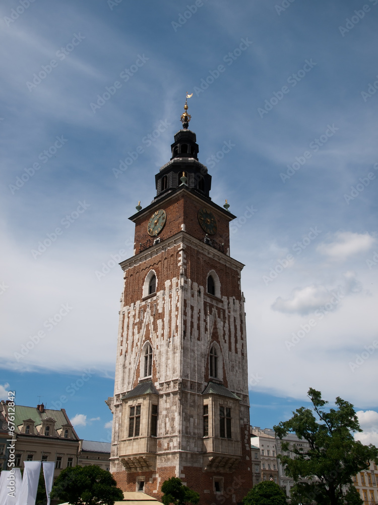 Tower of Old City Hall in Krakow,Poland