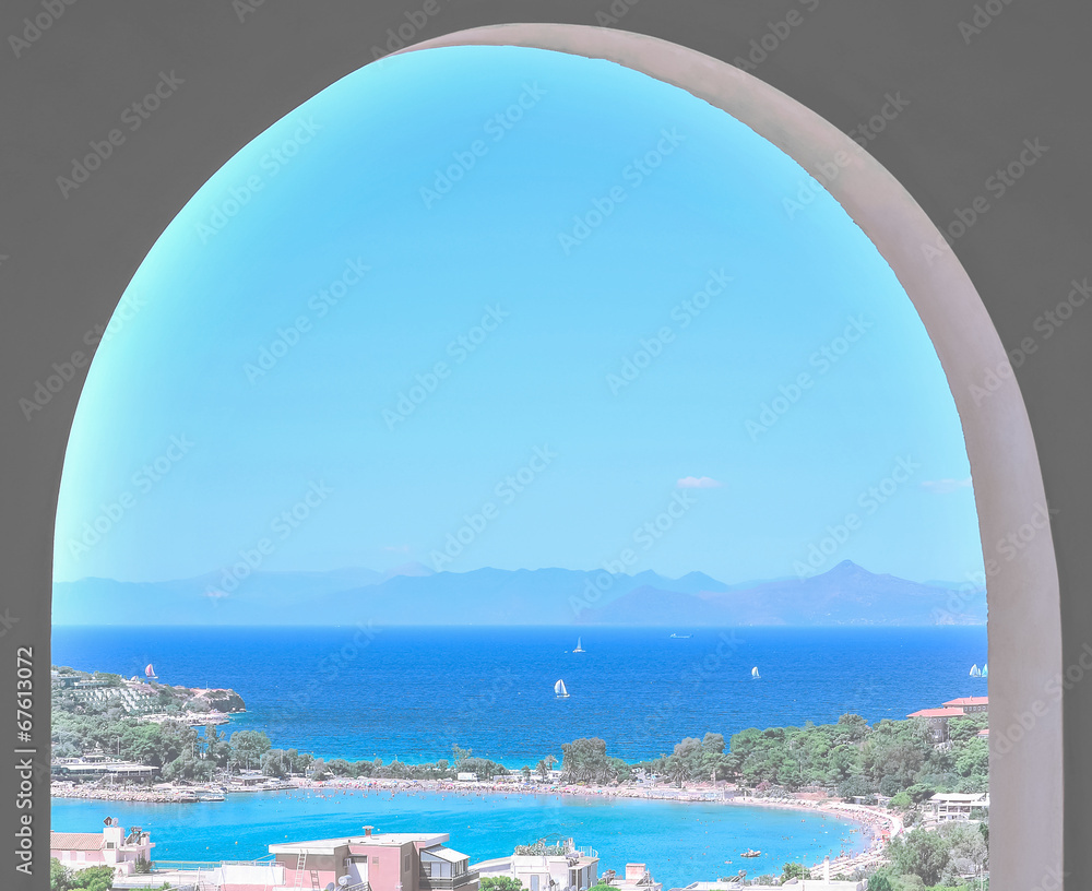 Fototapeta Widok z okna na morze