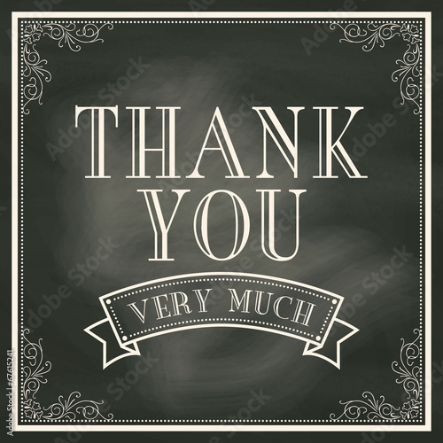 Thank You card with Chalkboard Background