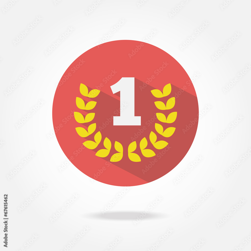 Flat award icon. Flat award icon.