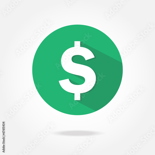 Flat dollar icon.