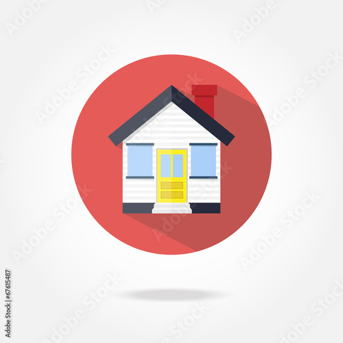 Flat house icon.