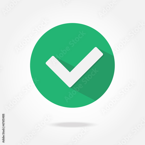 Flat check icon.