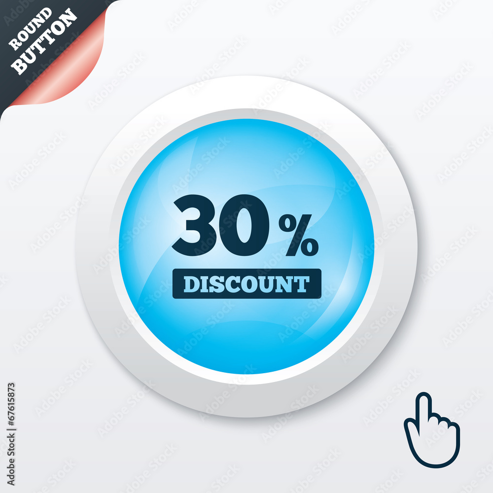 30 percent discount sign icon. Sale symbol. 30 percent discount sign icon. Sale symbol.