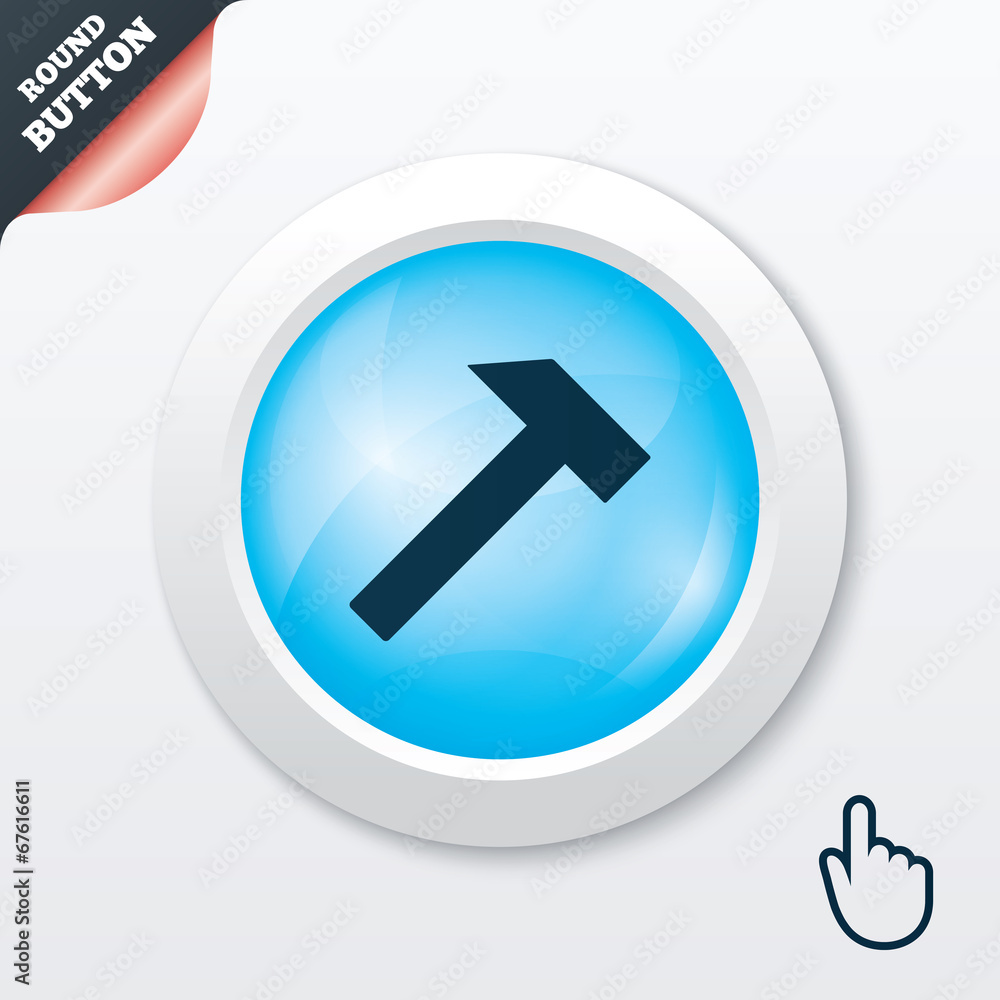 Hammer sign icon. Repair service symbol. Hammer sign icon. Repair service symbol.