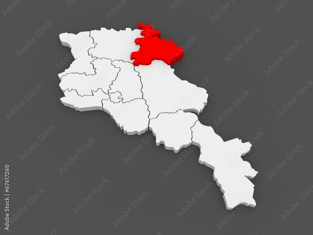 Map of Tavush. Armenia. Map of Tavush. Armenia.
