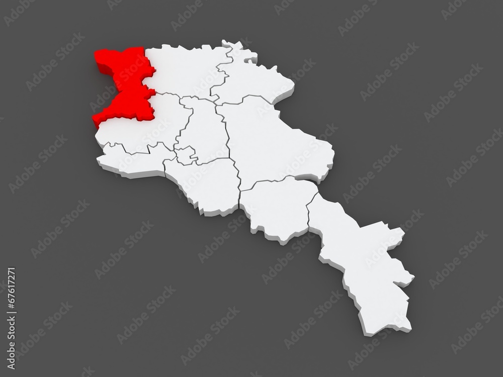Fototapeta premium Map of Chirac. Armenia.