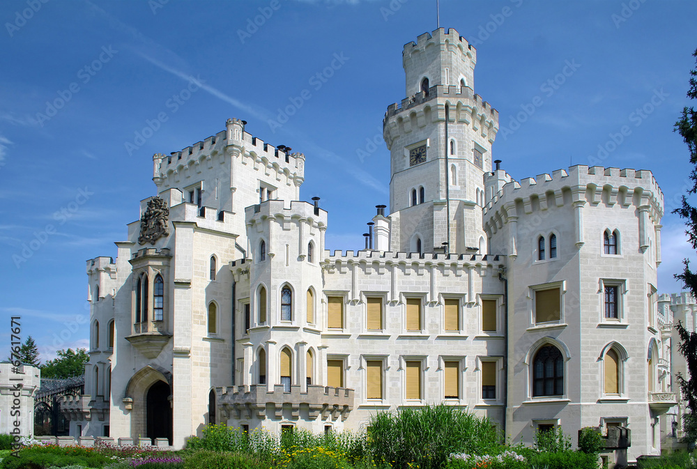 Hluboka castle - beautiful landmark in Czech Republic