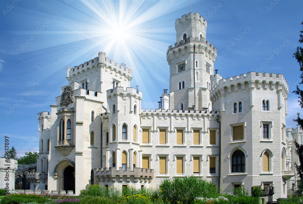 Hluboka castle - beautiful landmark in Czech Republic