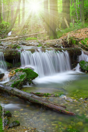 Waterfall in the national park Sumava-Germany