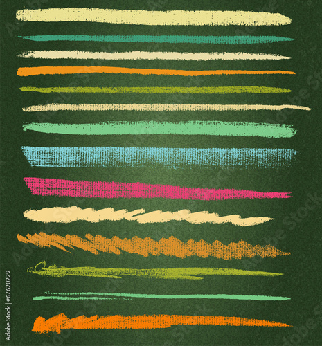 vector chalk lines or brushes