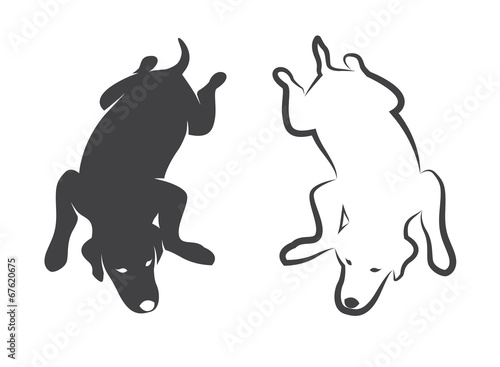 Vector image of an dog