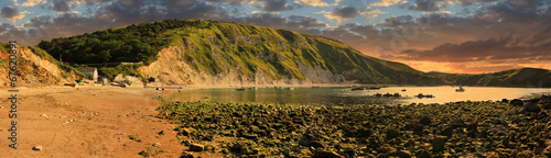 Εκτύπωση καμβά lulworth cove in the morning