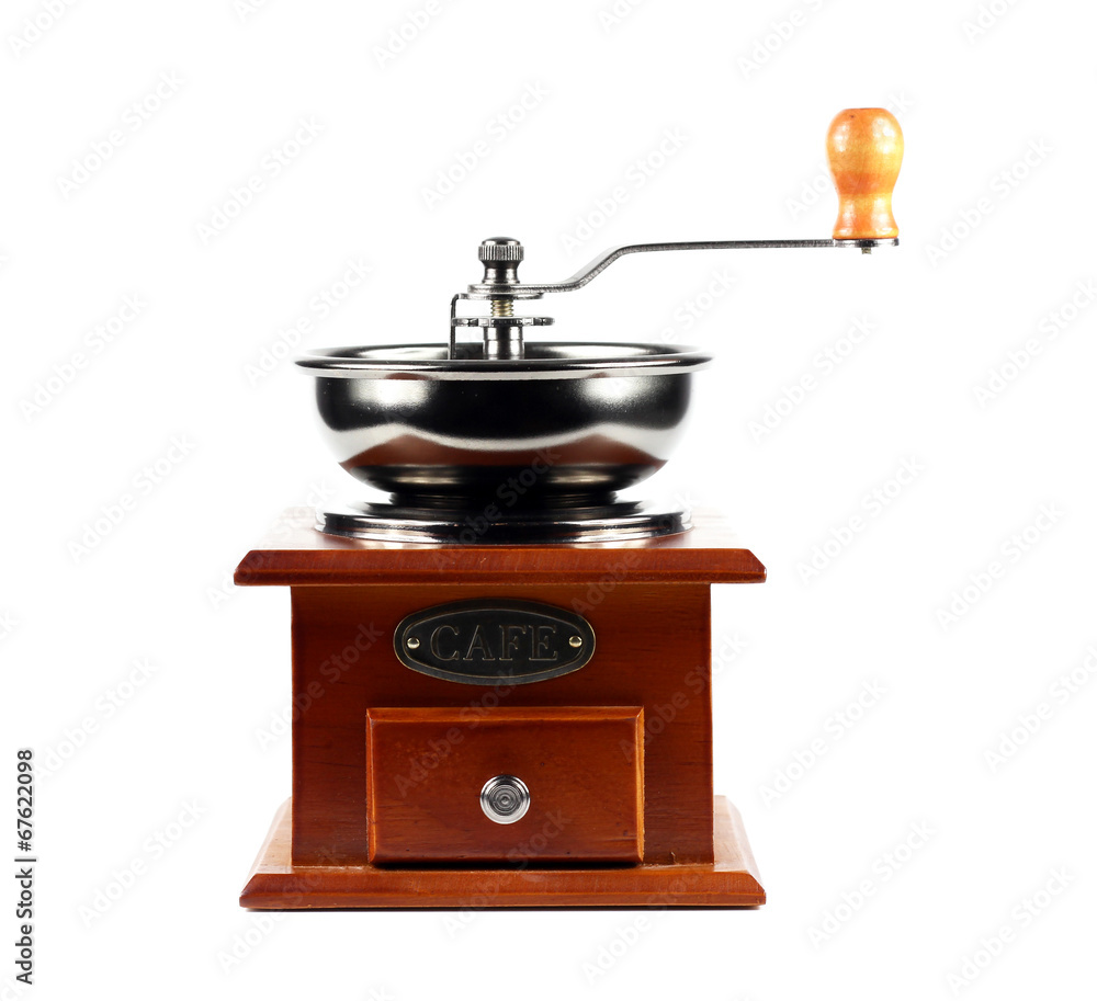 Coffee grinder isolated on white. Coffee grinder isolated on white.