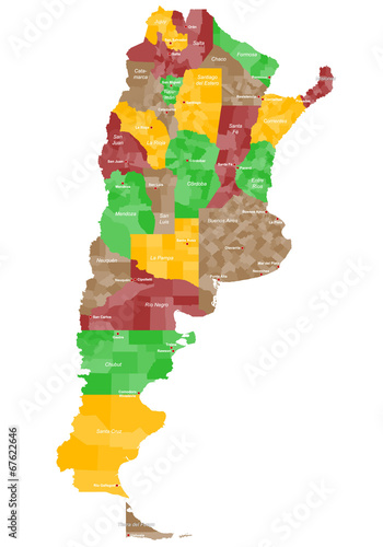 Karte von Argentinien