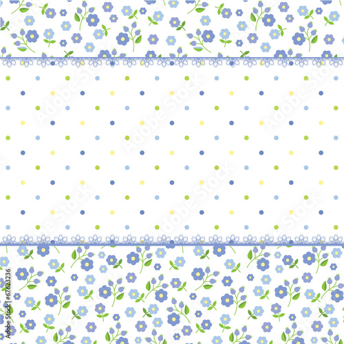 Blue floral background