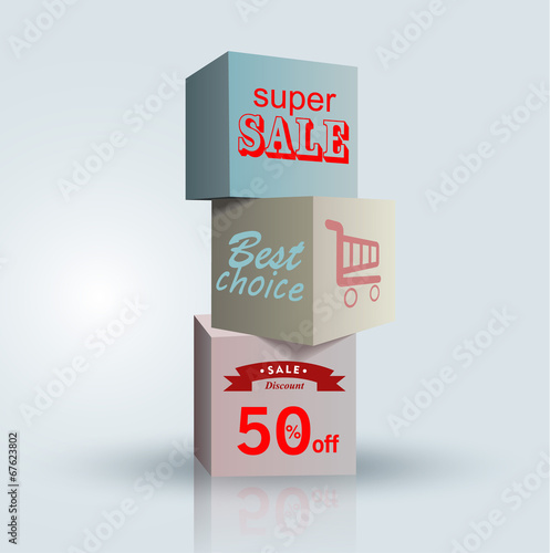 Sale labels, Vector.