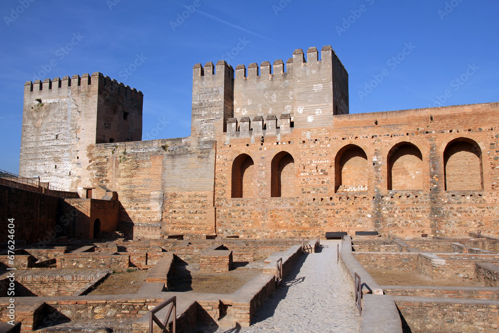 The Alcazaba, fortress- the oldest part of the Alhambra, Granada