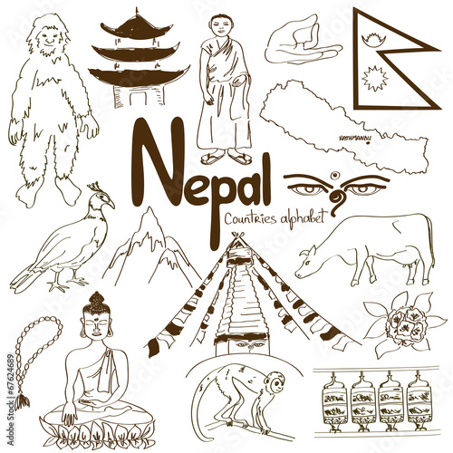 Collection of Nepal icons