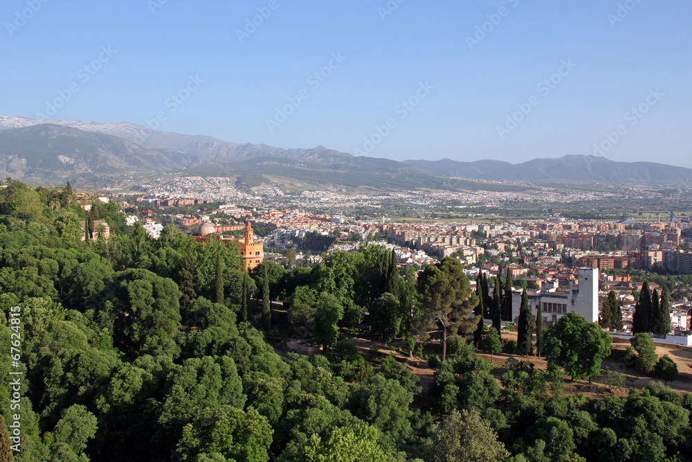 panoramic view of Granada, Andalusia, Spain