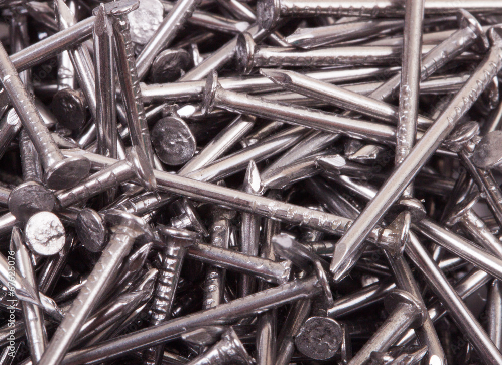 Metal nails background