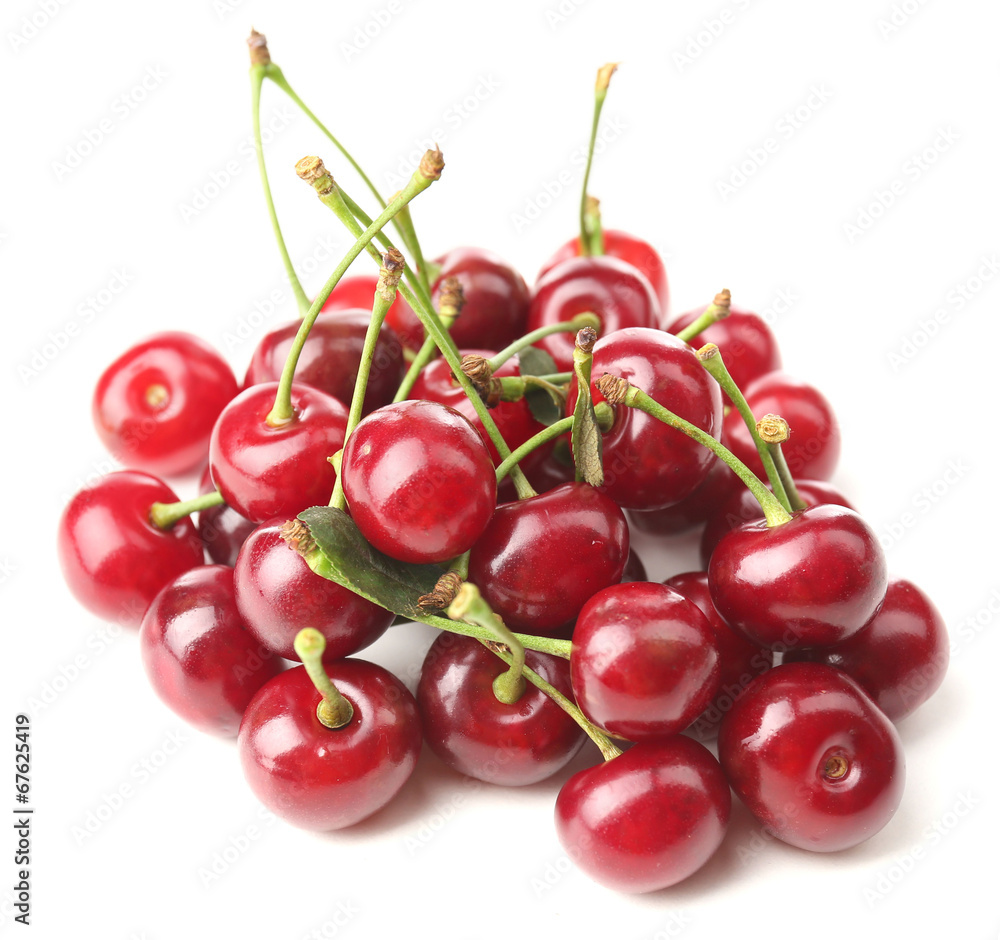 Sweet cherries isolated on white Sweet cherries isolated on white
