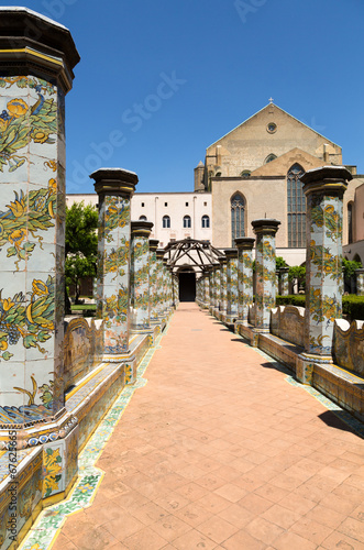 Santa Chiara Majolica Cloister in Naples, Italy © anna.q