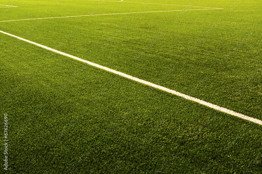 Obraz premium Green football field grass.Texture